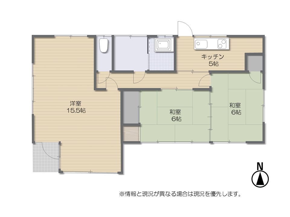 長野市 大字入山　３Ｋ　平屋建　中古住宅
