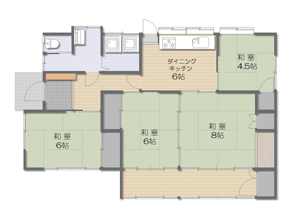 長野市 大字富竹　4DK　平屋建て　中古住宅