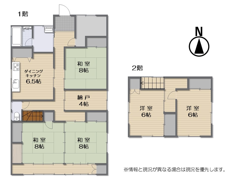 上田市 上丸子 2階建 ４ＳＤＫ　中古一戸建て