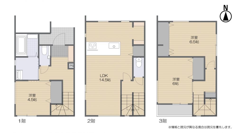 長野市 稲田４丁目（北長野駅） 3階建 ３ＬＤＫ